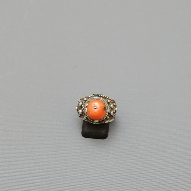 RING SILVER AND CORAL YEMEN