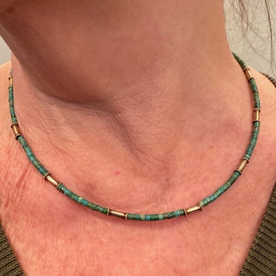 COLLIER TURQUOISE OR
