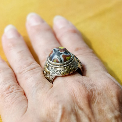 SILVER RING WITH PEARL OF VENICE