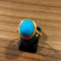 BAGUE OR TURQUOISE