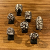 7 BAGUES ARGENT CHINOISES COLLECTION