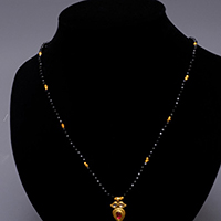 GOLD FACETTED ONYX NECKLACE