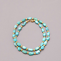 GOLD AND TURQUOISES NECKLACE