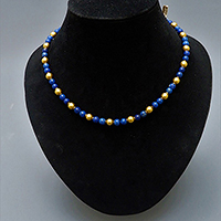 LAPIS AND GOLD NECKLACE