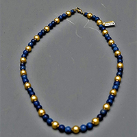 LAPIS AND GOLD NECKLACE