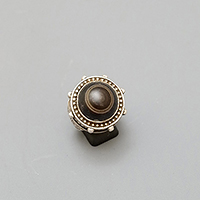 SILVER RING WITH EYE AGATE