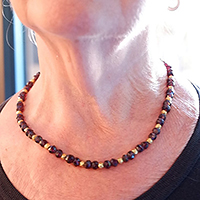 GARNET AND GOLD NECKLACE